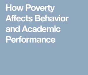 How Poverty Affects Behavior and Academic Performance